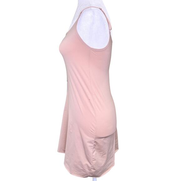 Halogen Tan Camisole Dress Slip Nylon Spandex Adjustable Straps - Picture 3 of 7